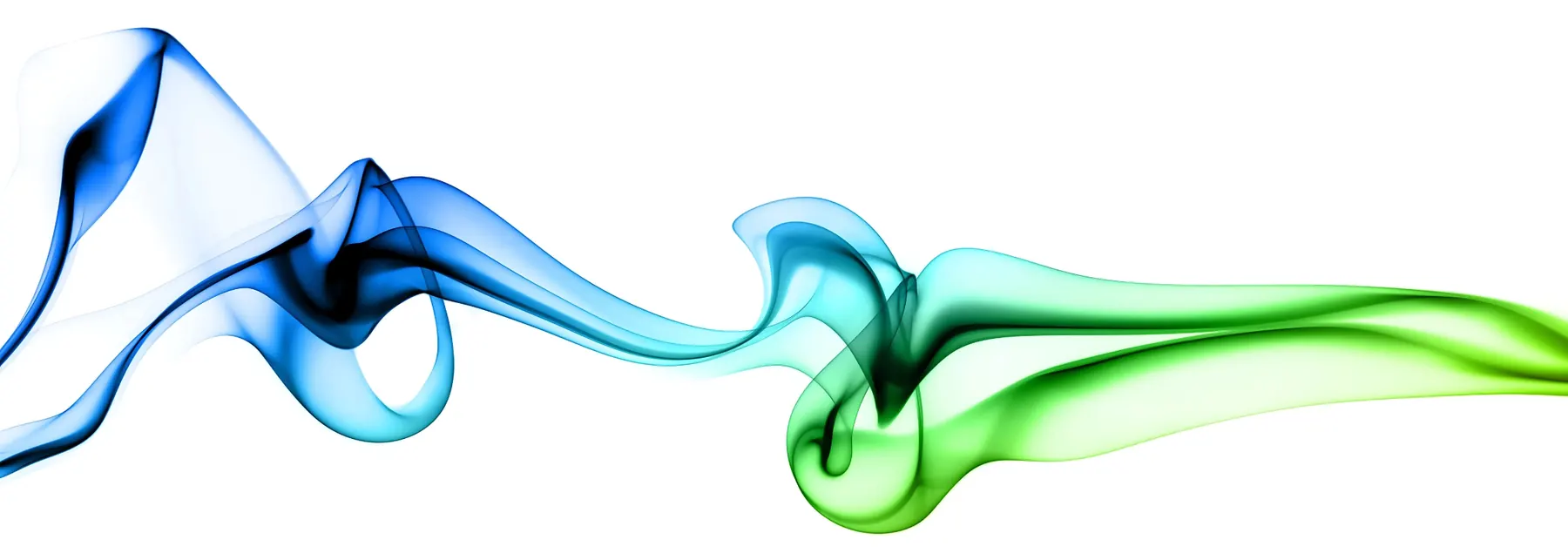 Blue and green airflow artwork representing balanced ventilation.